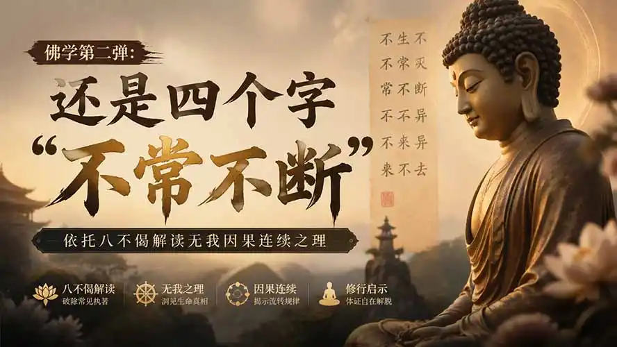 付费文章：佛学第二弹：还是四个字“不常不断”依托八不偈解读无我因果连续之理-云网创