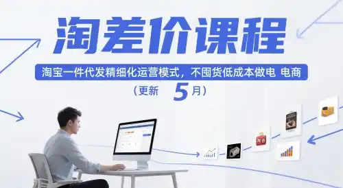 淘差价课程，淘宝一件代发精细化运营模式，不囤货低成本做电商(更新26年8月)-网创学院