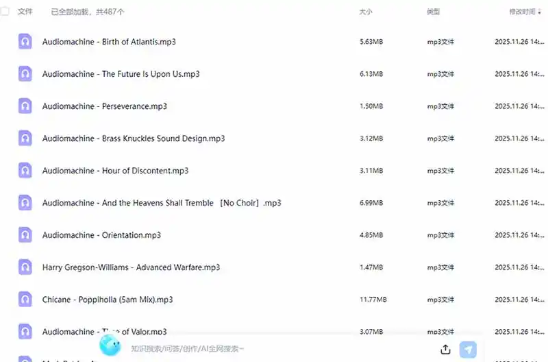 某宝付费购买,常用6G音效合集!970+首宣传片背景音乐,无版权可商用大气素材,分类清晰,高质量内容-云网创
