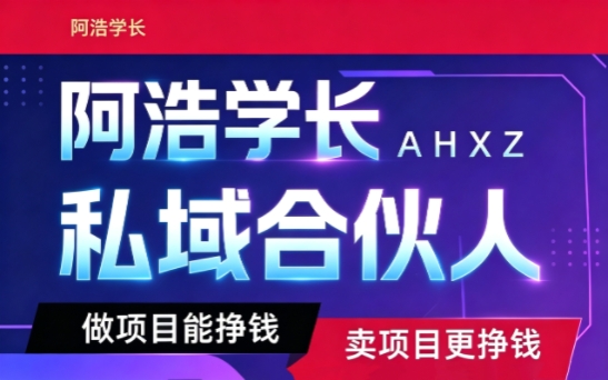 全网首发阿浩学长私域项目合集,最新实操玩法,短期快速实现变现-网创学院