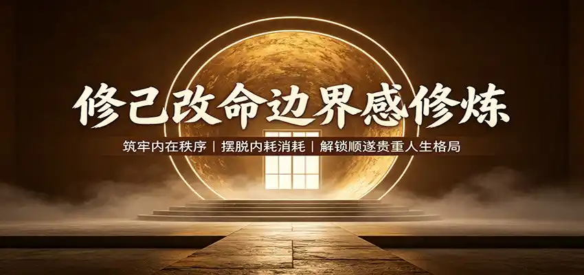 修己改命边界感修炼：筑牢内在秩序，摆脱内耗消耗，解锁顺遂贵重人生格局-网创学院