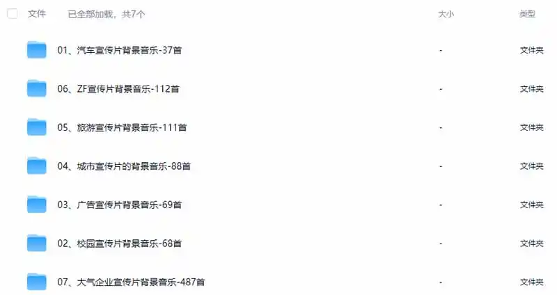 图片[3]-某宝付费购买，常用6G音效合集！970+首宣传片背景音乐，无版权可商用大气素材，分类清晰，高质量内容-云网创